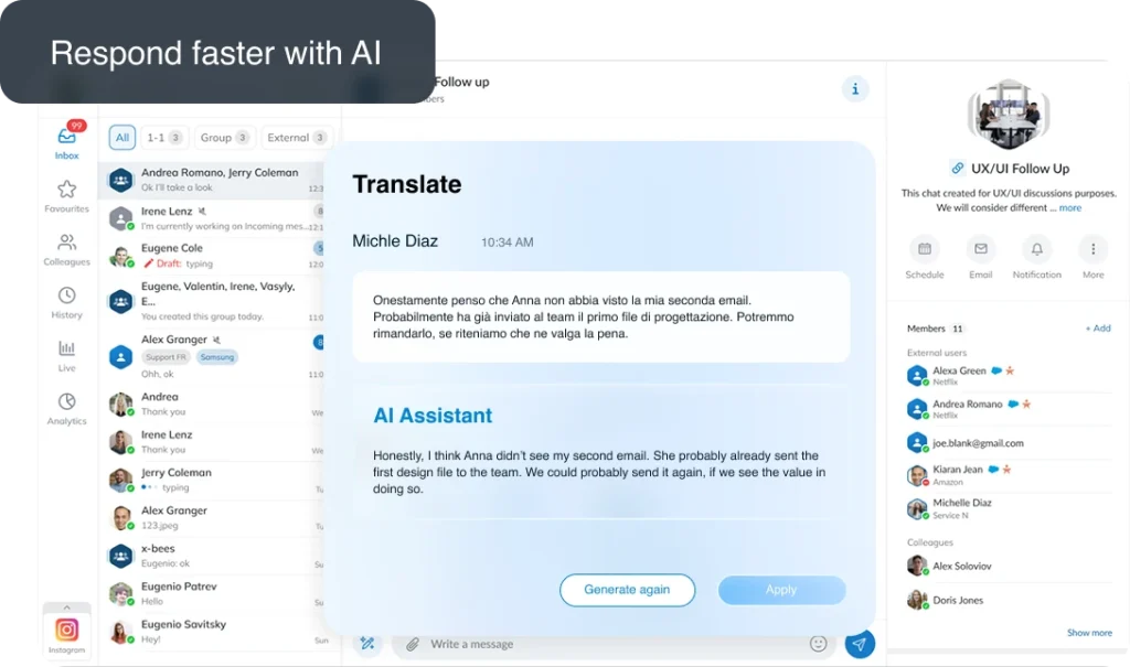 AI Solutions - AI assistant in chat